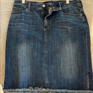 Chico's Dark Blue Denim Pencil Skirt